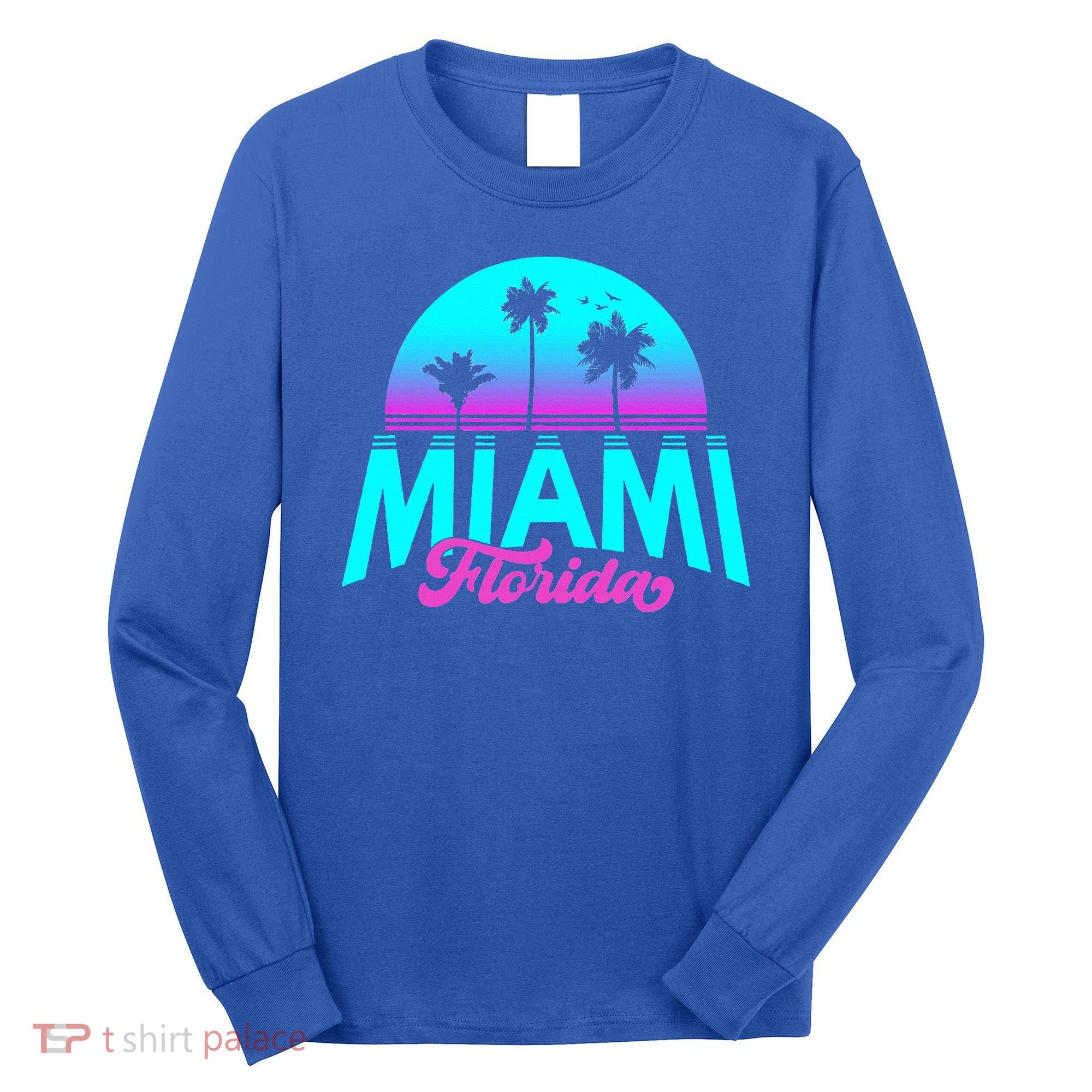 Miami Florida Sunset Long Sleeve Shirt