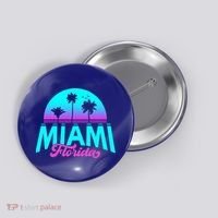 Miami Florida Sunset Button thumb 0