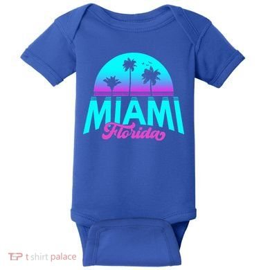 Miami Florida Sunset Baby Bodysuit