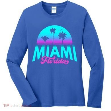 Miami Florida Sunset Women's Long Sleeve Shirt