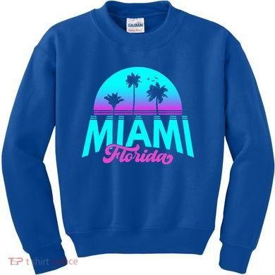 Miami Florida Sunset Kids Sweatshirt