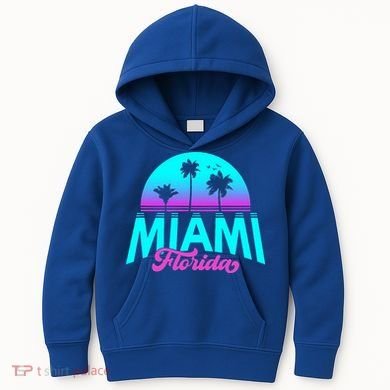 Miami Florida Sunset Kids Hoodie