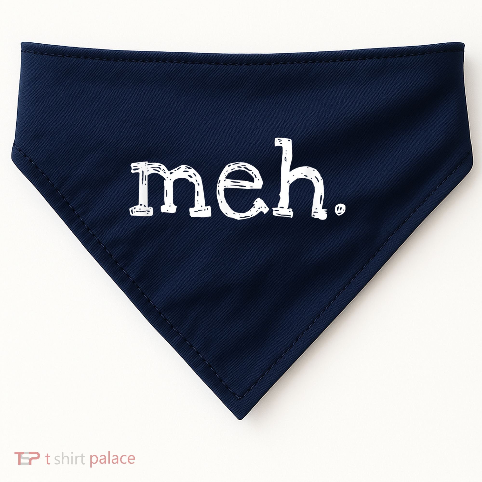 Meh Funny Sarcastic USA-Made Doggie Bandana