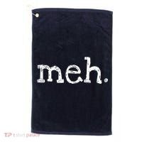 Meh Funny Sarcastic Golf Towel thumb 0