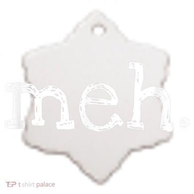 Meh Funny Sarcastic Ceramic Ornament