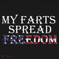 My Farts Spread Freedom Redneck Country Joke USA Flag Humor T-Shirt thumb 7