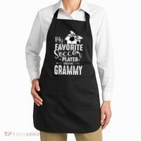 My Favorite Soccer Player Calls Me Grammy Apron thumb 2