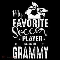 My Favorite Soccer Player Calls Me Grammy Women's Hoodie thumb 2