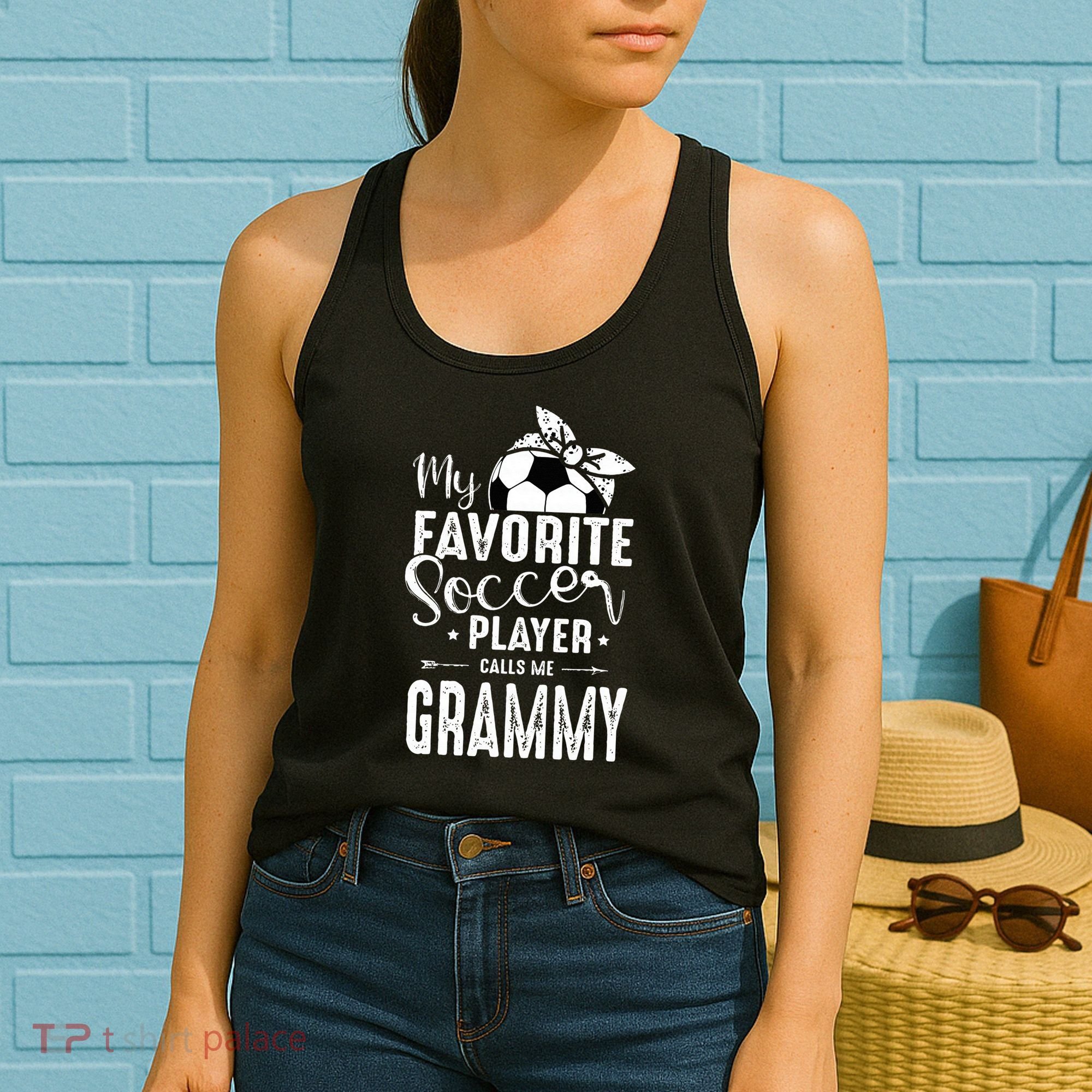 My Favorite Soccer Player Calls Me Grammy Women's Tank Top