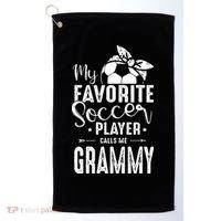 My Favorite Soccer Player Calls Me Grammy Golf Towel thumb 0