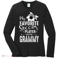 My Favorite Soccer Player Calls Me Grammy Women's Long Sleeve Shirt thumb 0