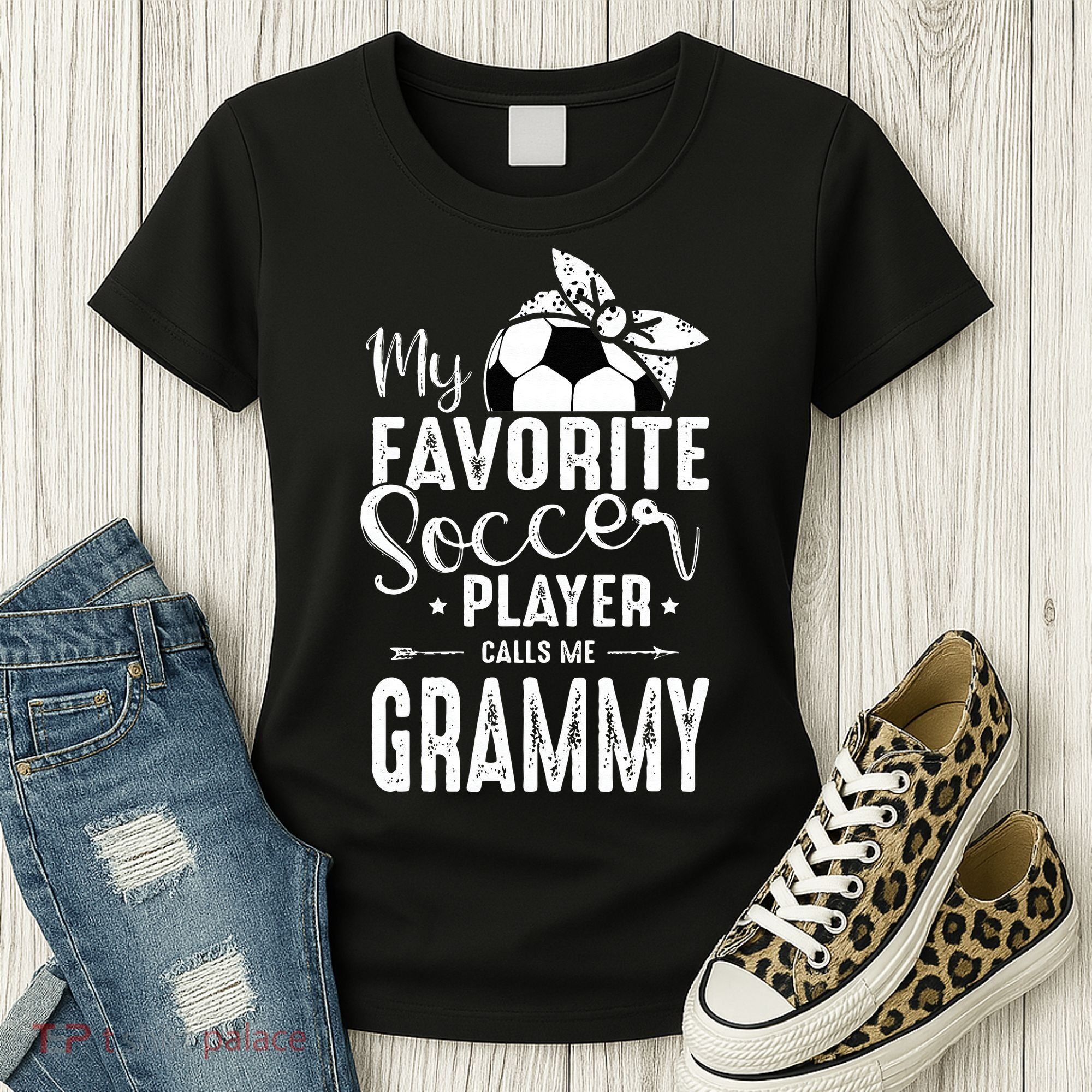 My Favorite Soccer Player Calls Me Grammy Women's T-Shirt