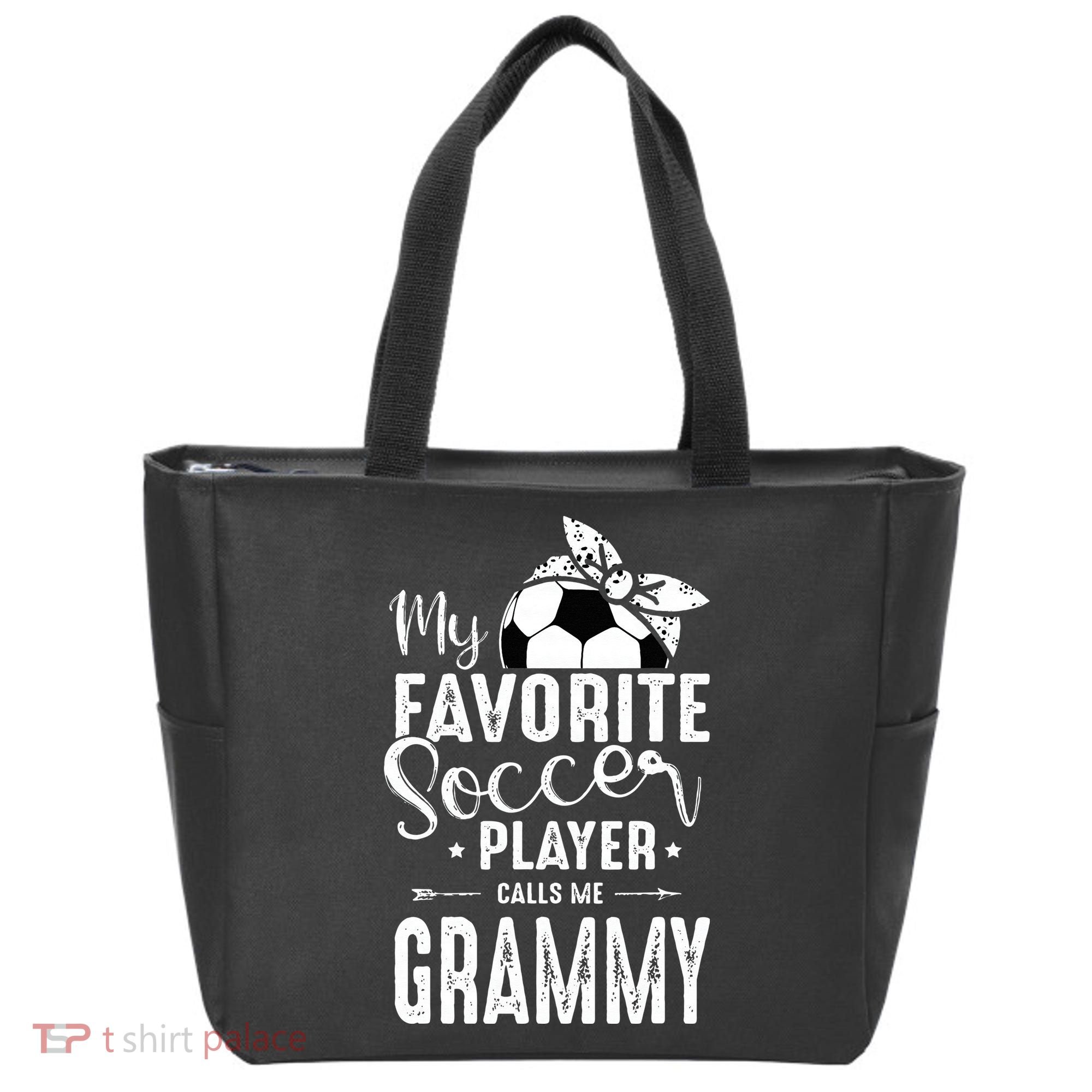 My Favorite Soccer Player Calls Me Grammy Tote Bag