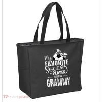 My Favorite Soccer Player Calls Me Grammy Tote Bag thumb 2