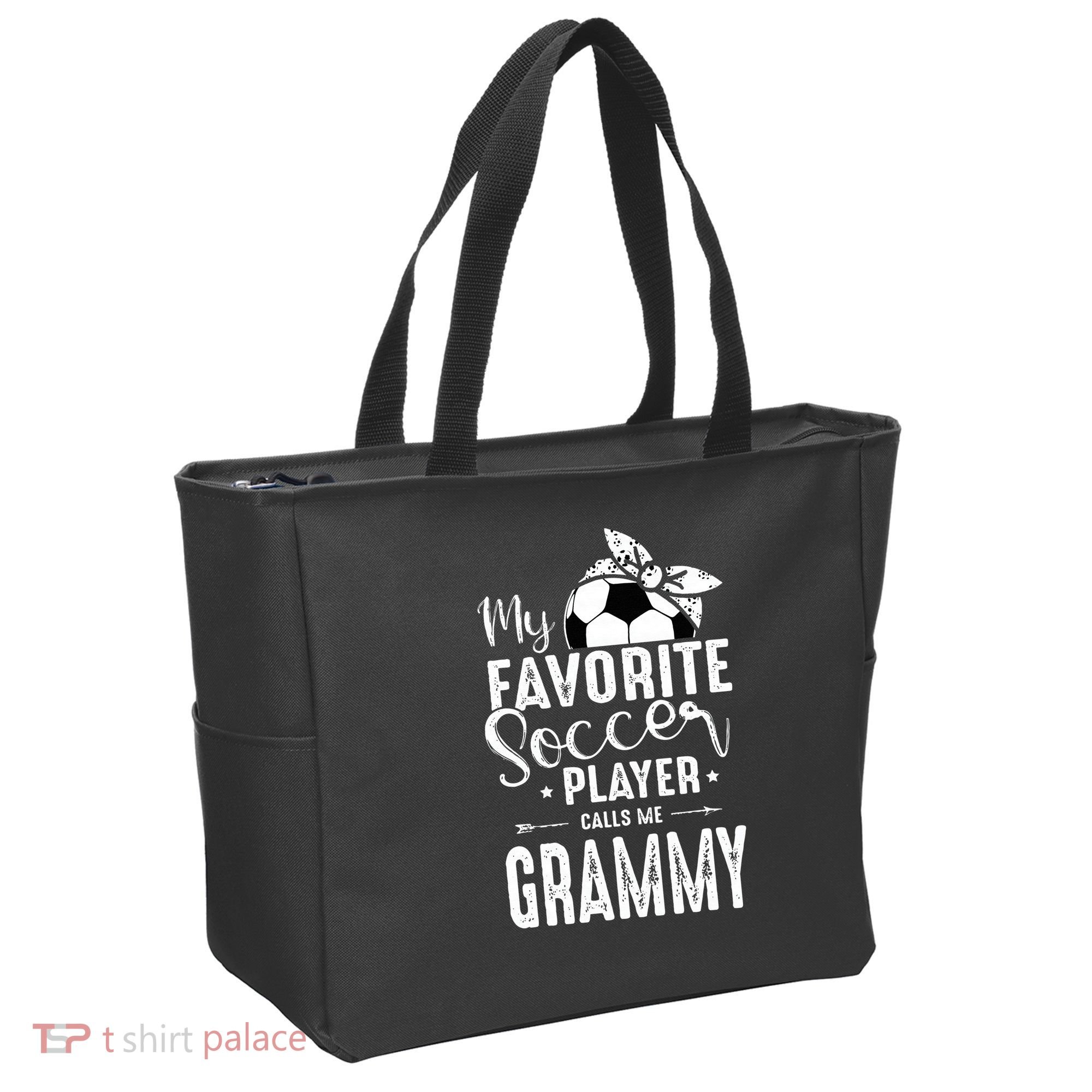 My Favorite Soccer Player Calls Me Grammy Tote Bag