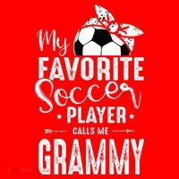 My Favorite Soccer Player Calls Me Grammy Santa Hat thumb 1