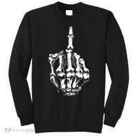 Middle Finger Skeleton Hand Halloween Costume for Adults Sweatshirt thumb 0