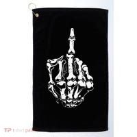 Middle Finger Skeleton Hand Halloween Costume for Adults Golf Towel thumb 0