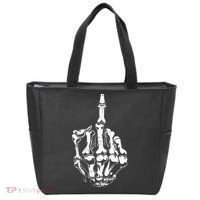 Middle Finger Skeleton Hand Halloween Costume for Adults Tote Bag thumb 0