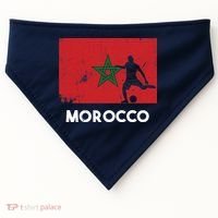 Morocco Flag Soccer Football Jersey Morocco Fan USA-Made Doggie Bandana thumb 0