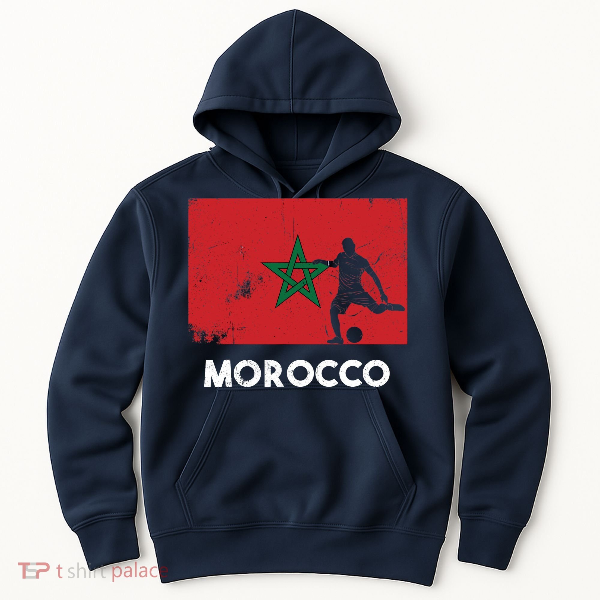 Morocco Flag Soccer Football Jersey Morocco Fan Hoodie