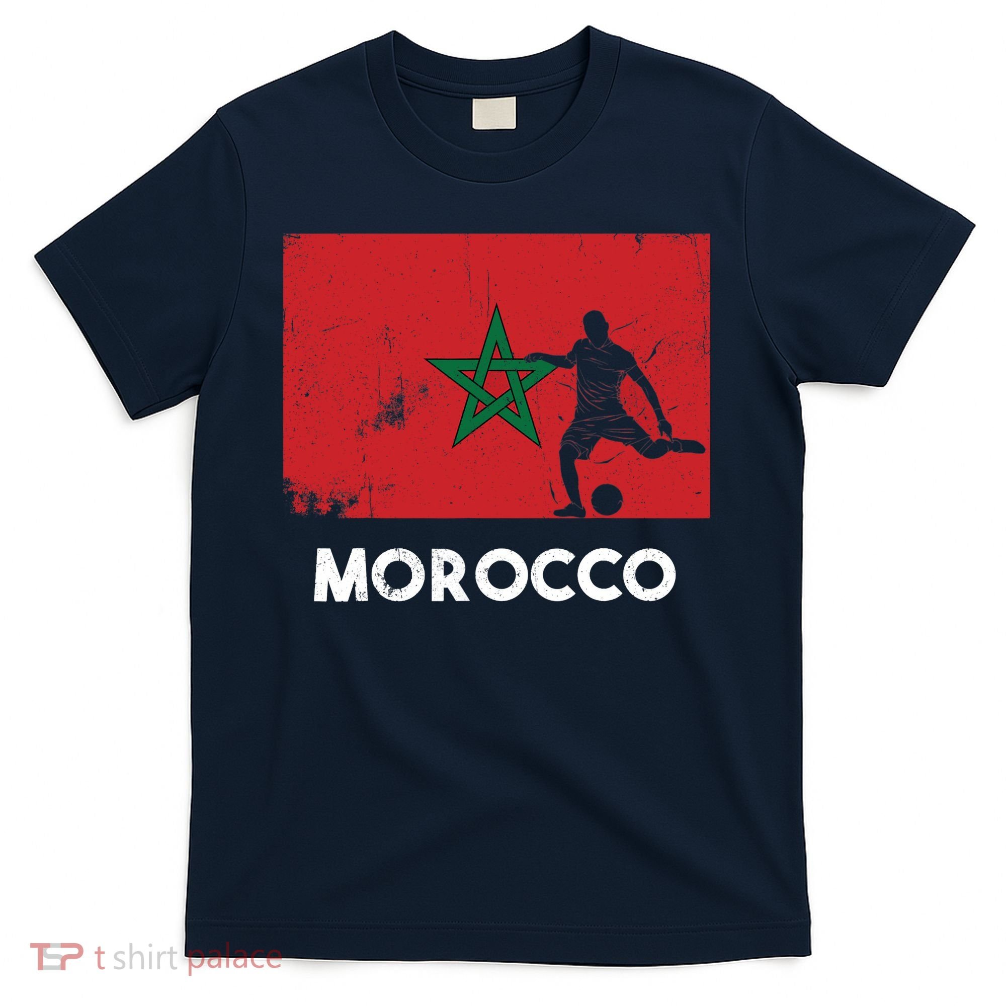Morocco Flag Soccer Football Jersey Morocco Fan T-Shirt