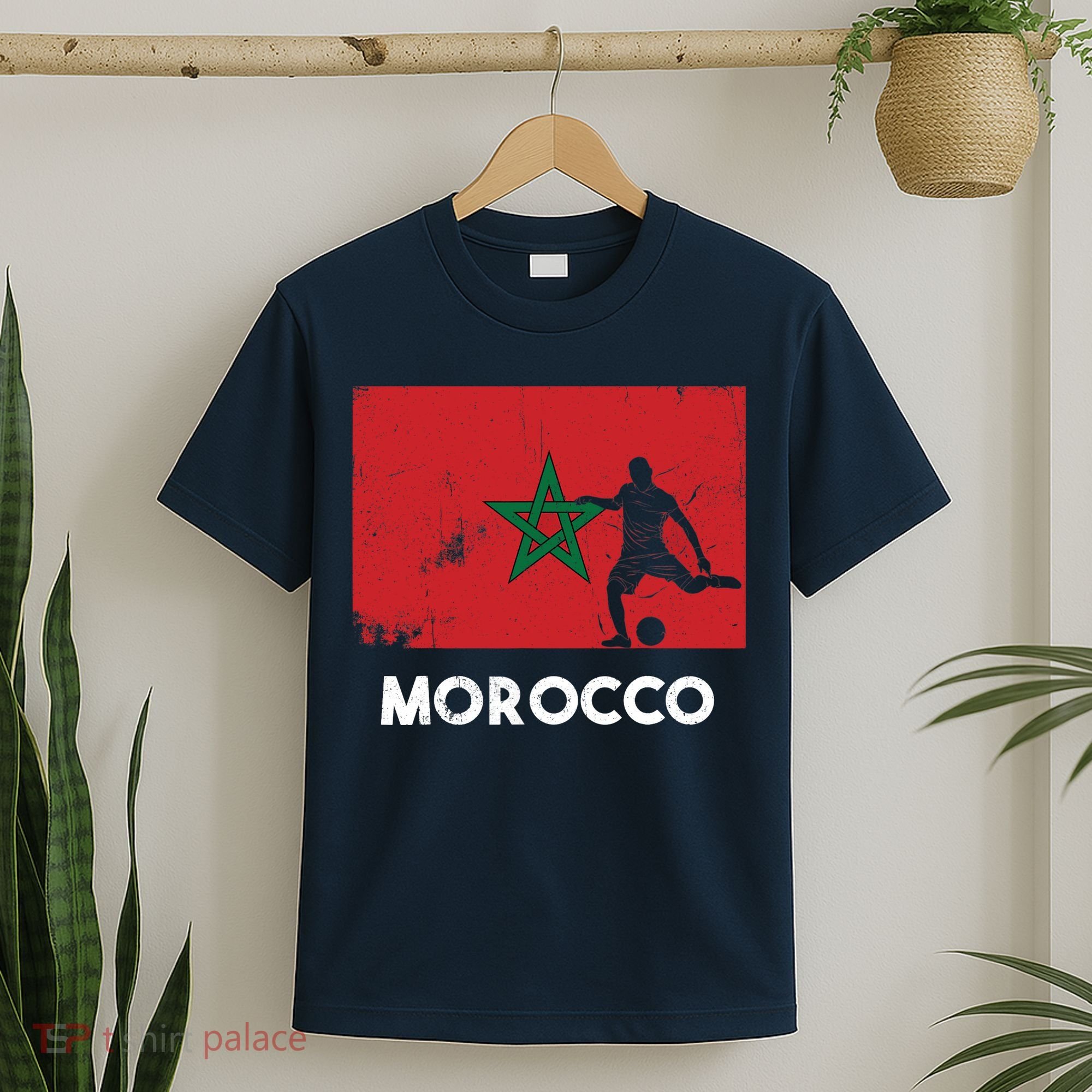 Morocco Flag Soccer Football Jersey Morocco Fan T-Shirt