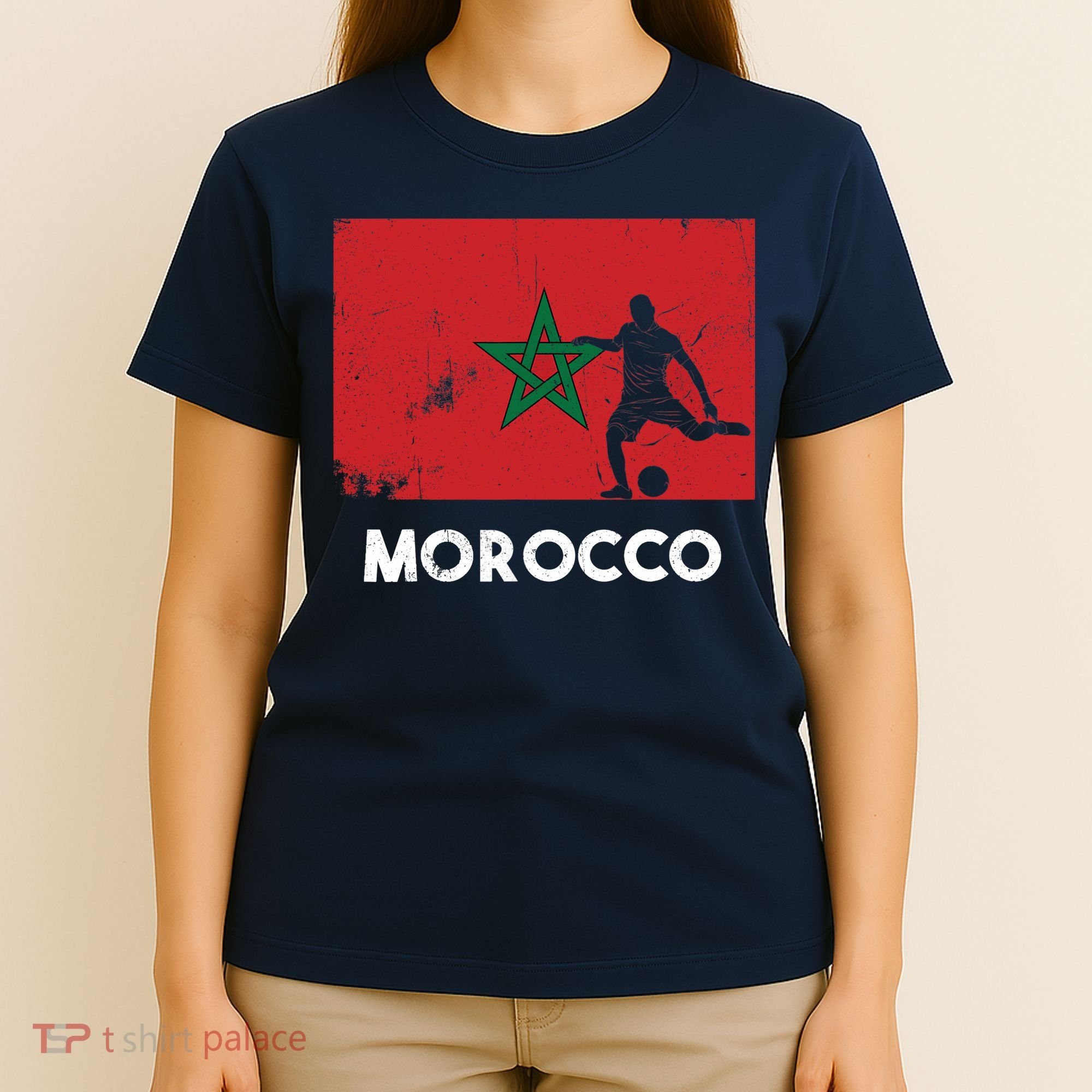 Morocco Flag Soccer Football Jersey Morocco Fan T-Shirt