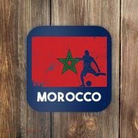 Morocco Flag Soccer Football Jersey Morocco Fan Coaster thumb 0