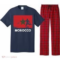 Morocco Flag Soccer Football Jersey Morocco Fan Pajama Set thumb 0