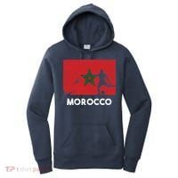 Morocco Flag Soccer Football Jersey Morocco Fan Women's Hoodie thumb 0