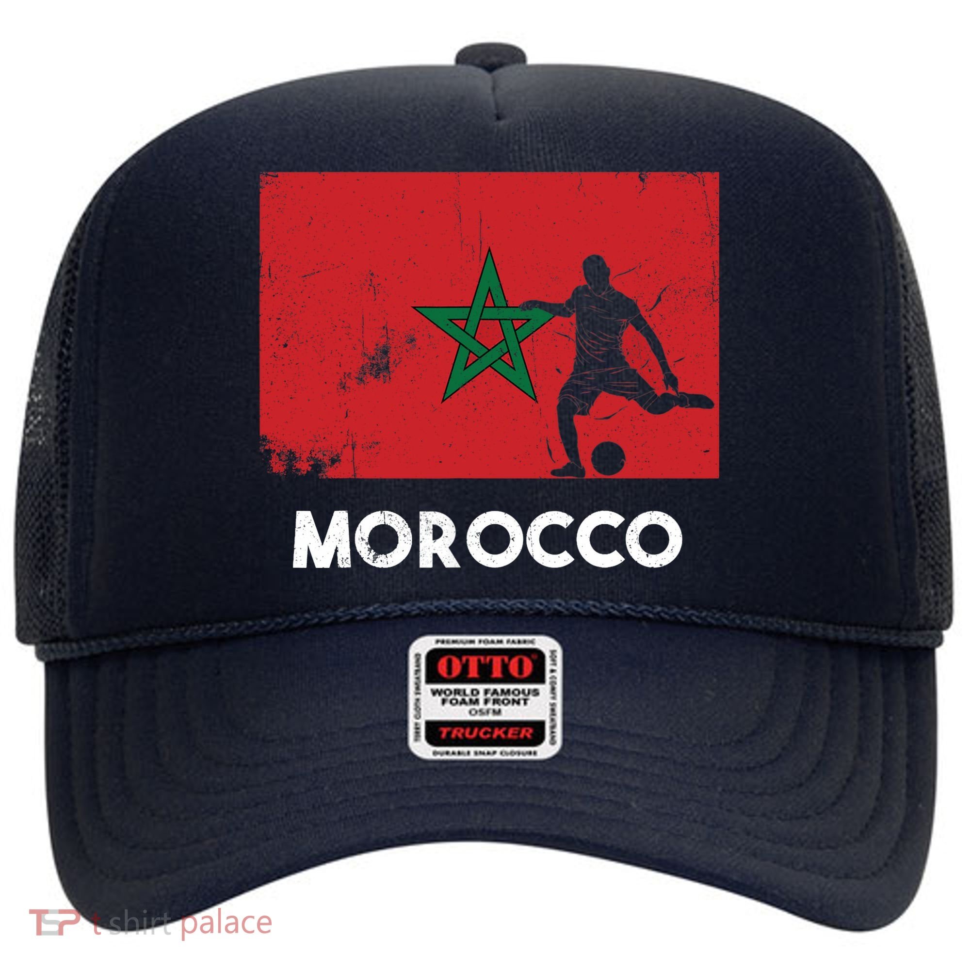 Morocco Flag Soccer Football Jersey Morocco Fan Hat