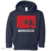 Morocco Flag Soccer Football Jersey Morocco Fan Toddler Hoodie thumb 0