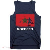 Morocco Flag Soccer Football Jersey Morocco Fan Tank Top thumb 0