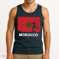 Morocco Flag Soccer Football Jersey Morocco Fan Tank Top thumb 3