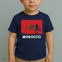 Morocco Flag Soccer Football Jersey Morocco Fan Toddler T-Shirt thumb 2