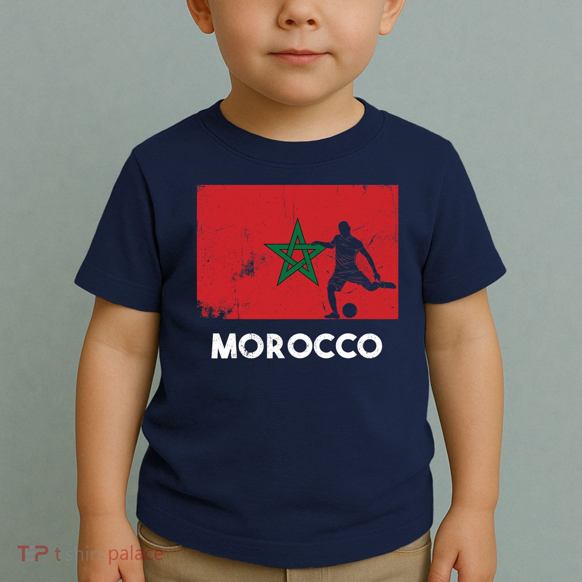 Morocco Flag Soccer Football Jersey Morocco Fan Toddler T-Shirt