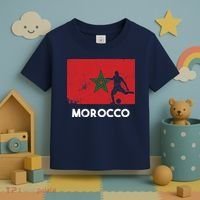 Morocco Flag Soccer Football Jersey Morocco Fan Toddler T-Shirt thumb 3