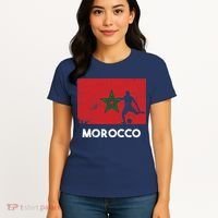 Morocco Flag Soccer Football Jersey Morocco Fan Women's T-Shirt thumb 4