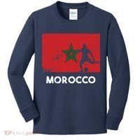 Morocco Flag Soccer Football Jersey Morocco Fan Kids Long Sleeve Shirt thumb 0