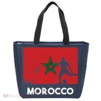 Morocco Flag Soccer Football Jersey Morocco Fan Tote Bag thumb 0