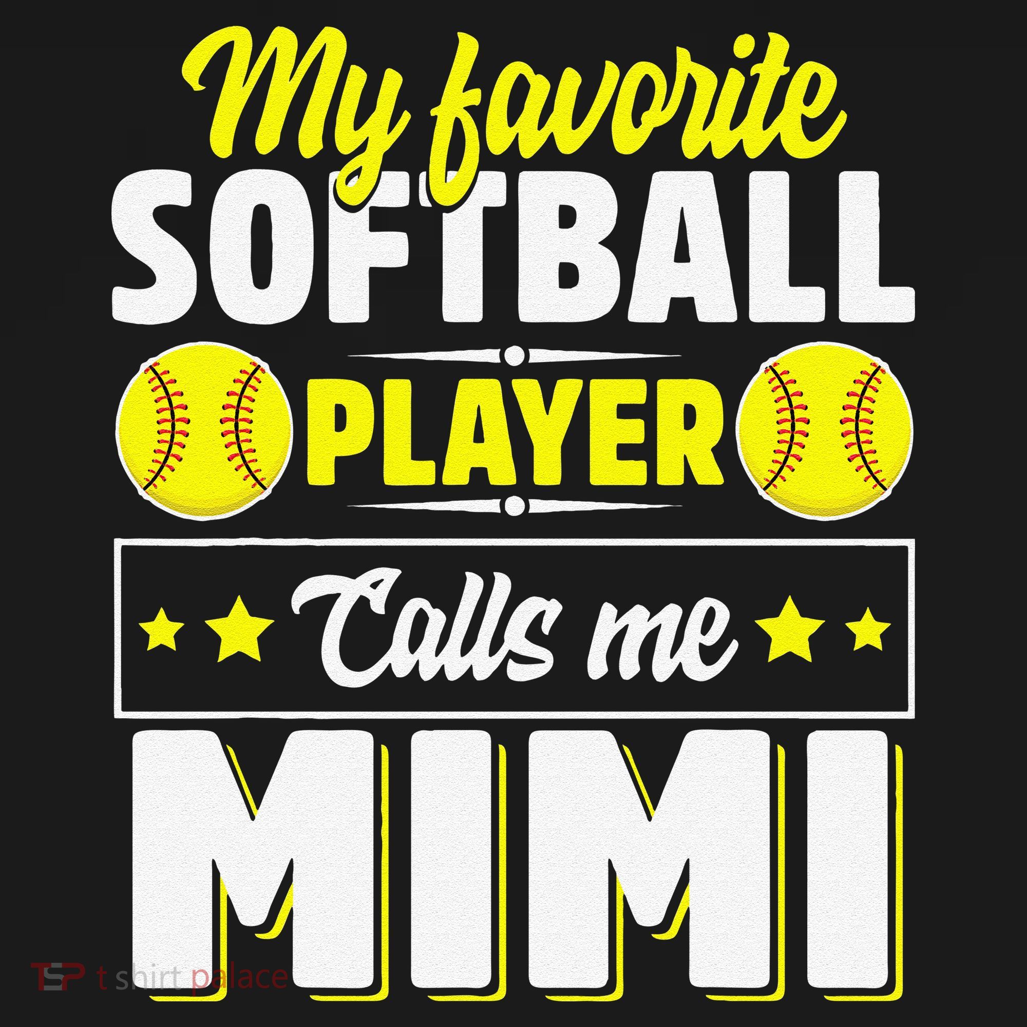 My Favorite Softball Player Calls Me Mimi Mother's DayGift Bucket Hat