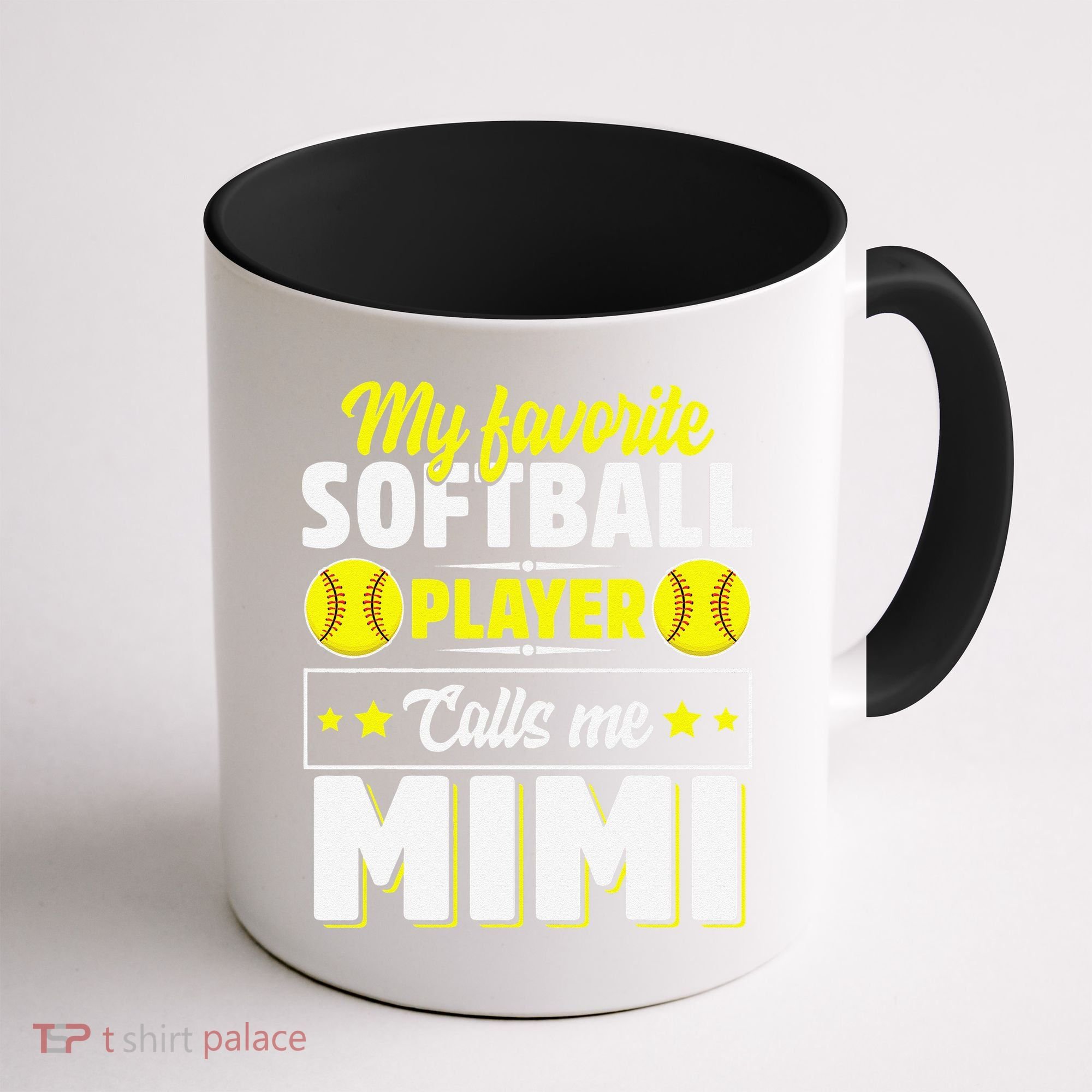 My Favorite Softball Player Calls Me Mimi Mother's DayGift Coffee Mug