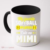 My Favorite Softball Player Calls Me Mimi Mother's DayGift Coffee Mug thumb 0