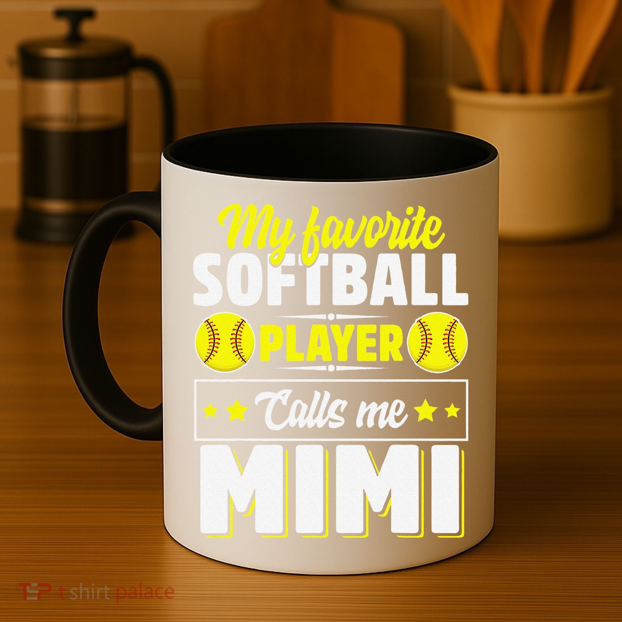 My Favorite Softball Player Calls Me Mimi Mother's DayGift Coffee Mug