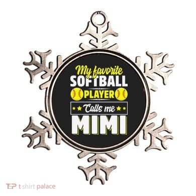 My Favorite Softball Player Calls Me Mimi Mother's DayGift Ornament