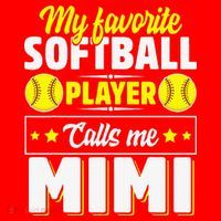 My Favorite Softball Player Calls Me Mimi Mother's DayGift Santa Hat thumb 1