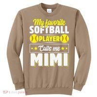 My Favorite Softball Player Calls Me Mimi Mother's DayGift Sweatshirt thumb 0