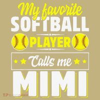 My Favorite Softball Player Calls Me Mimi Mother's DayGift Sweatshirt thumb 2