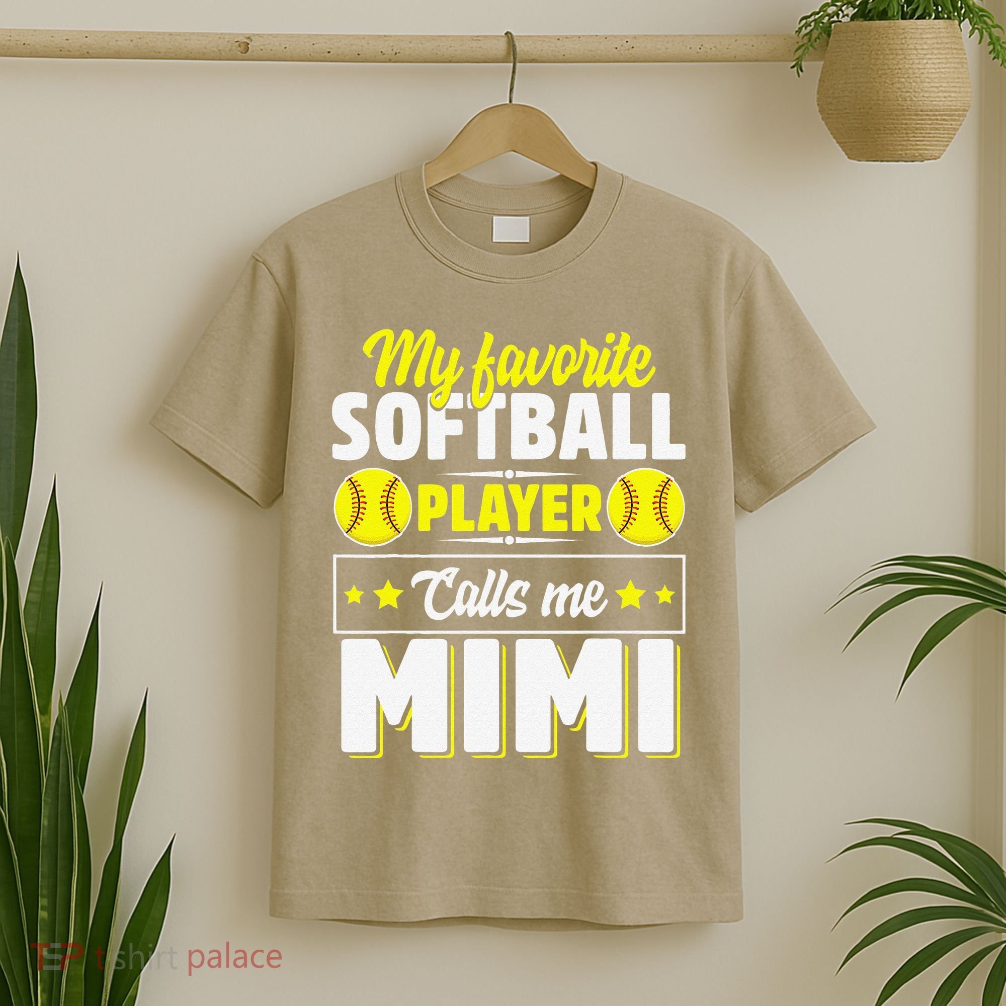 My Favorite Softball Player Calls Me Mimi Mother's DayGift T-Shirt